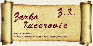 Žarko Kućerović vizit kartica